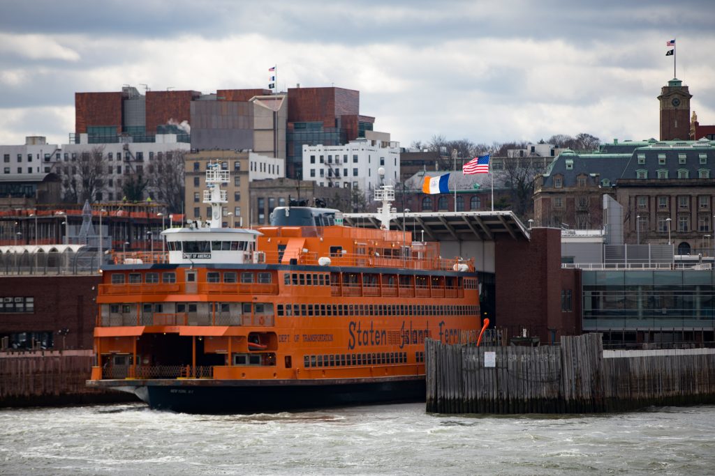 Daily life imagery shot from the Staten Island Ferry on Tuesday,