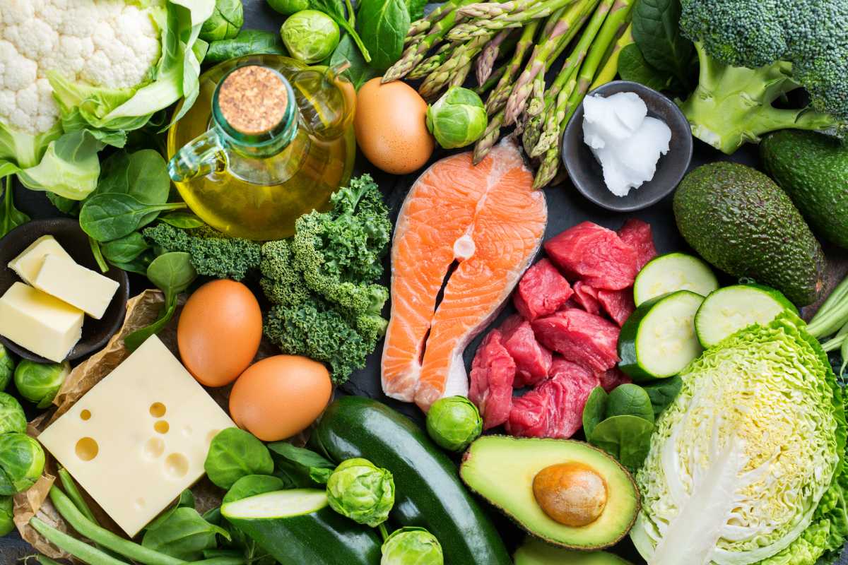 Healthy ketogenic low carb food for balanced diet