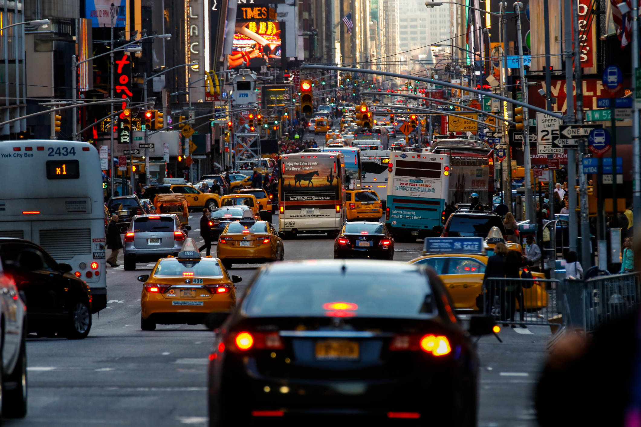 Traffic on New York 7nd Avenue