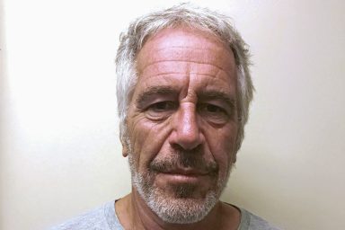 Jeffrey Epstein appears in a photo taken for the NY Division of Criminal Justice Services’ sex offender registry