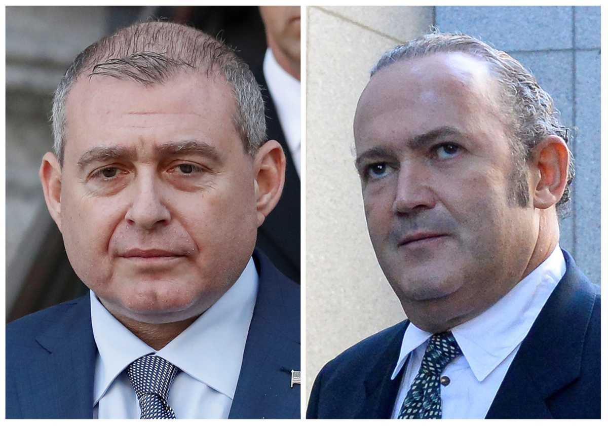 FILE PHOTO: FILE PHOTO: Combo file picture shows Ukrainian-American businessman Lev Parnas and Russian born businessman Igor Fruman