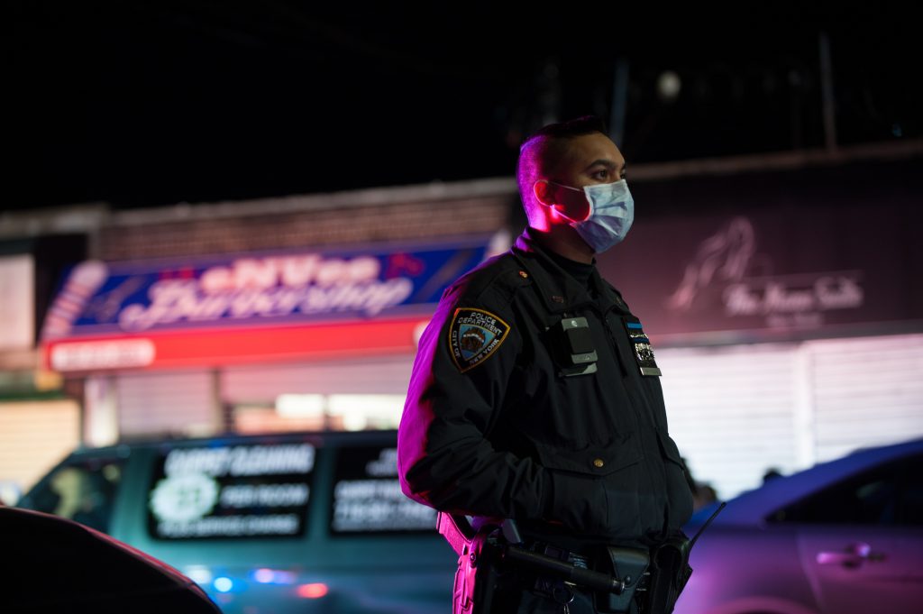 Fifty people were removed from eNVee Barber Shop  by Officers from the 69th Precint on Saturday night just before 11:05 p.m.