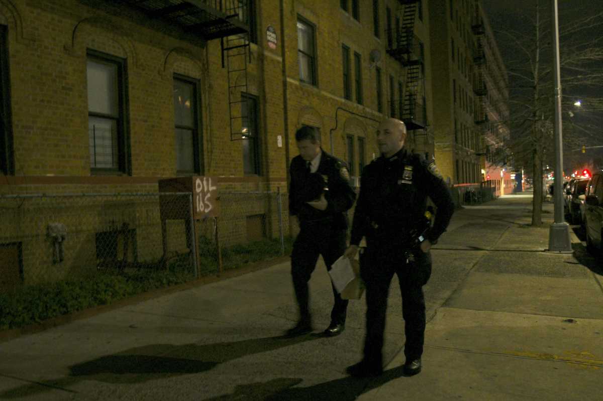 Cops investigate shooting that left four people injuried at 165 Rockaway Parkway.