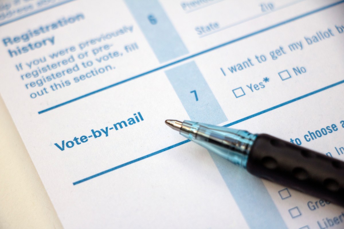 Voter Registration – Vote by Mail with pen