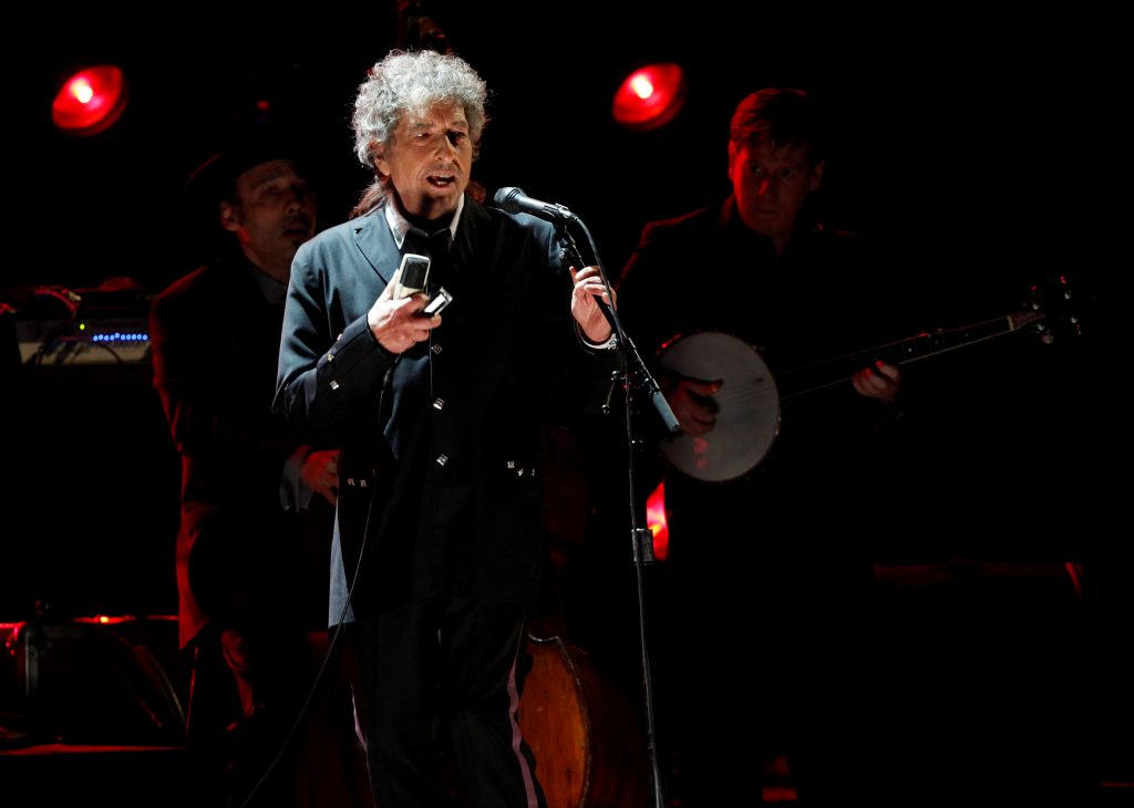 FILE PHOTO: Singer Bob Dylan performs during a segment honoring Director Martin Scorsese in Los Angeles