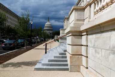 FILE PHOTO: The U.S. Capitol dome is pictured ahead of a vote on the additional funding for the coronavirus stimulus economic relief plan, amid the coronavirus disease (COVID-19) outbreak in Washington