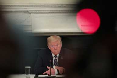 FILE PHOTO:  U.S. President Trump meets with Republican members of Congress at the White House in Washington