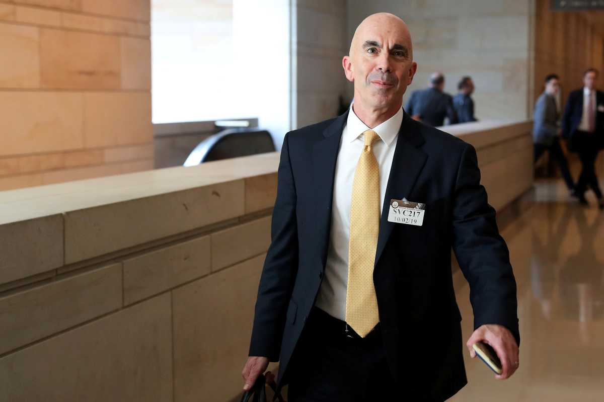 FILE PHOTO: U.S. State Department Inspector General Linick departs after briefing House and Senate Intelligence committees at the U.S. Capitol in Washington