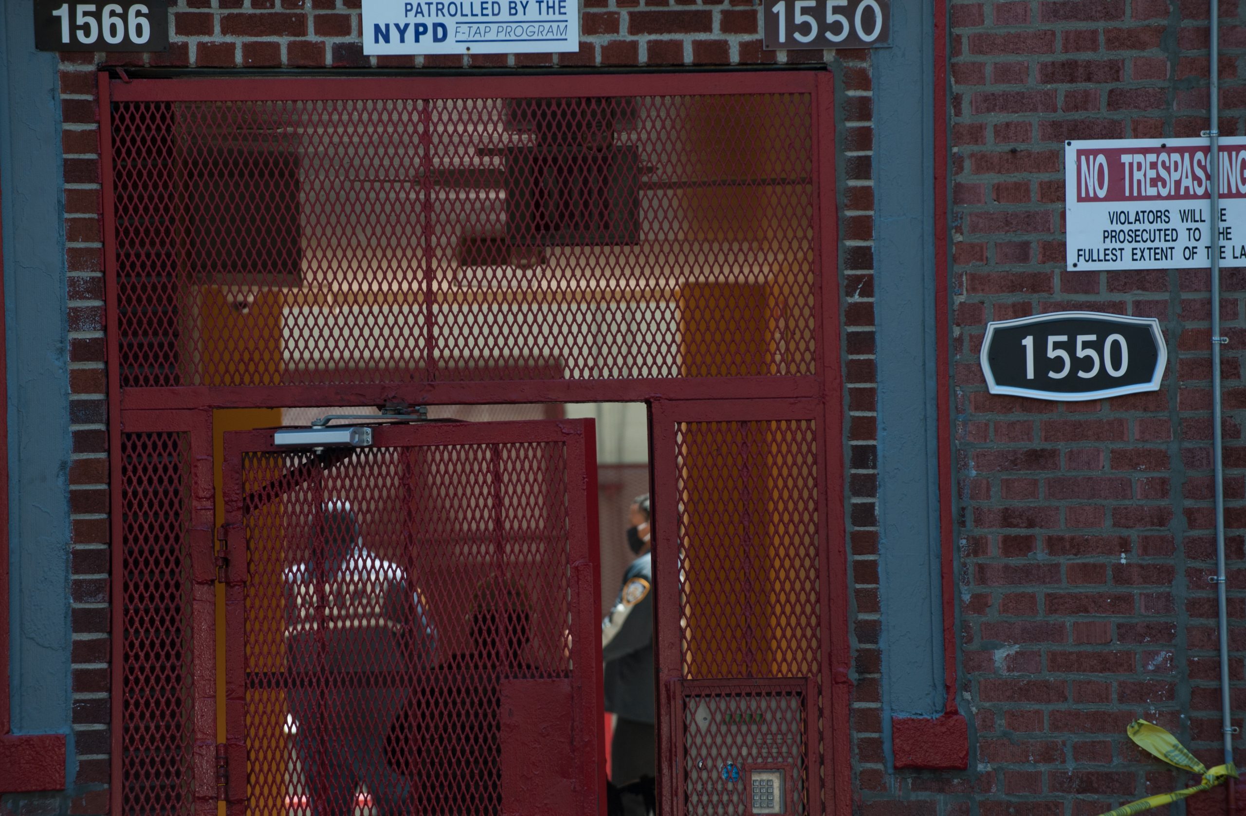 A man was found shot in the courtyard of 1550 Sterling Place