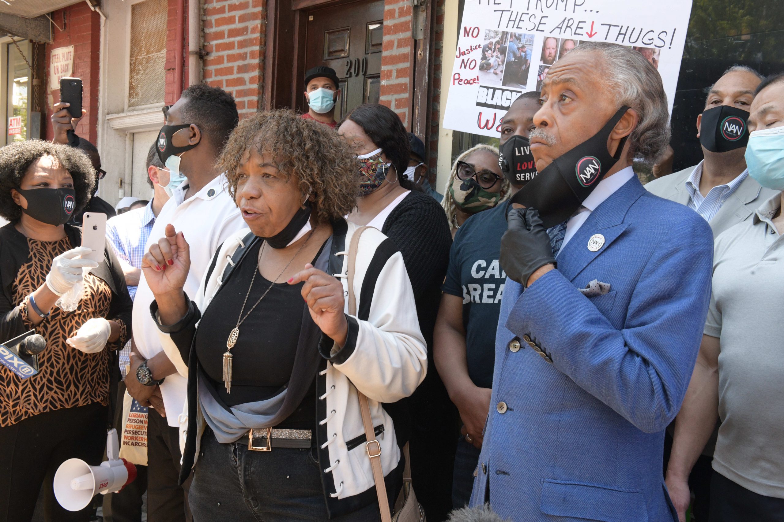 Al Sharpton and Eric Garner's mother seek justice for George Floyd at Staten Island protest 2