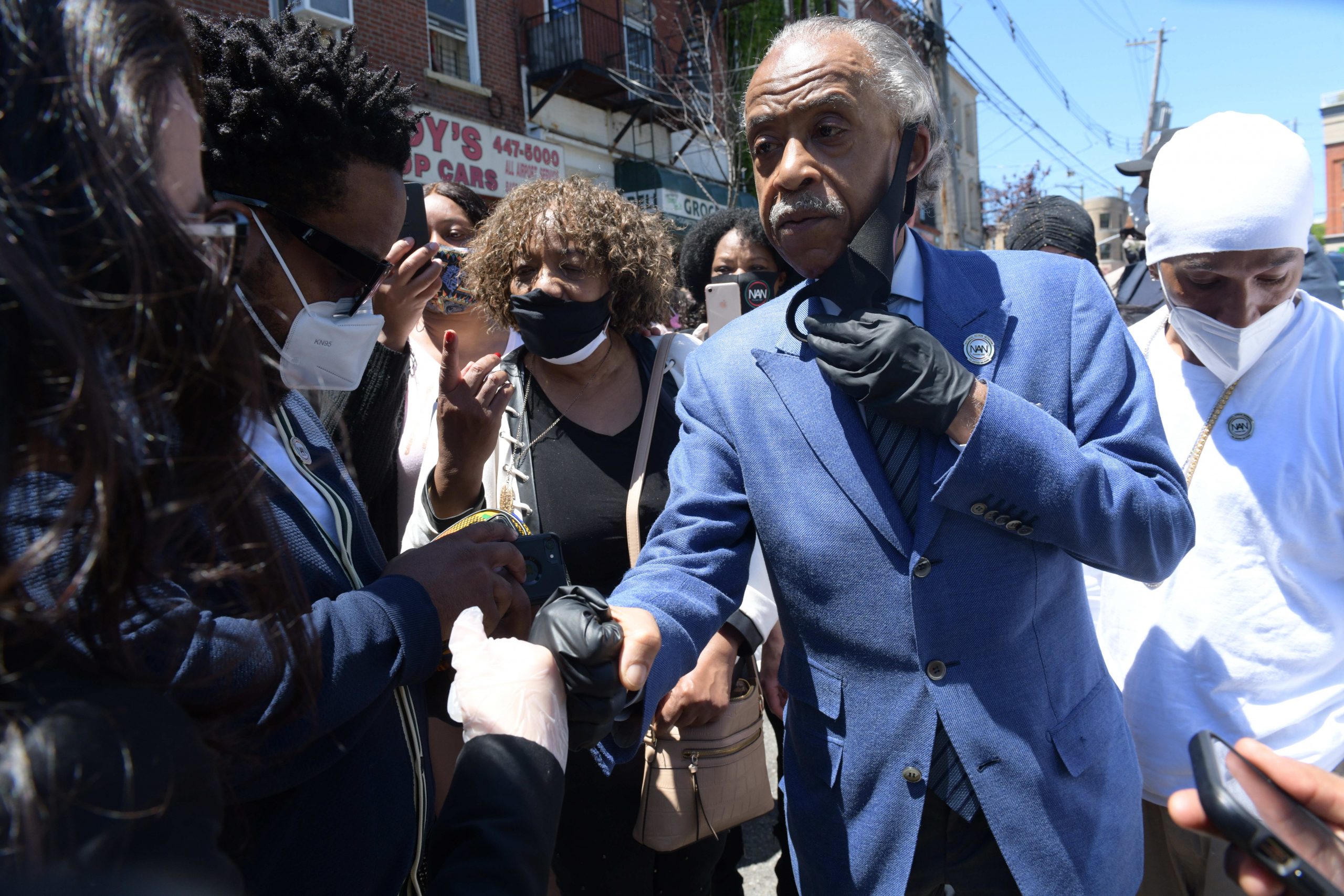 Al Sharpton and Eric Garner's mother seek justice for George Floyd at Staten Island protest 3