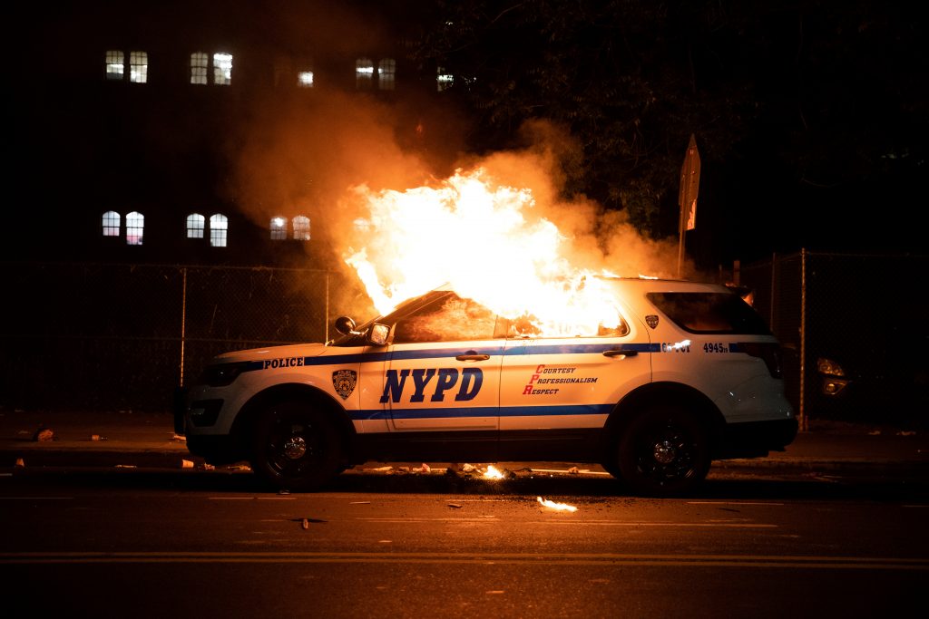 NYPD car fire