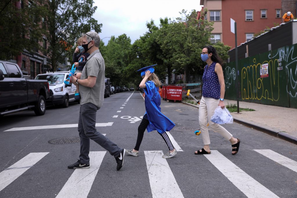 The Hassebroek family prepares for the end of the school year and digital graduation in Brooklyn