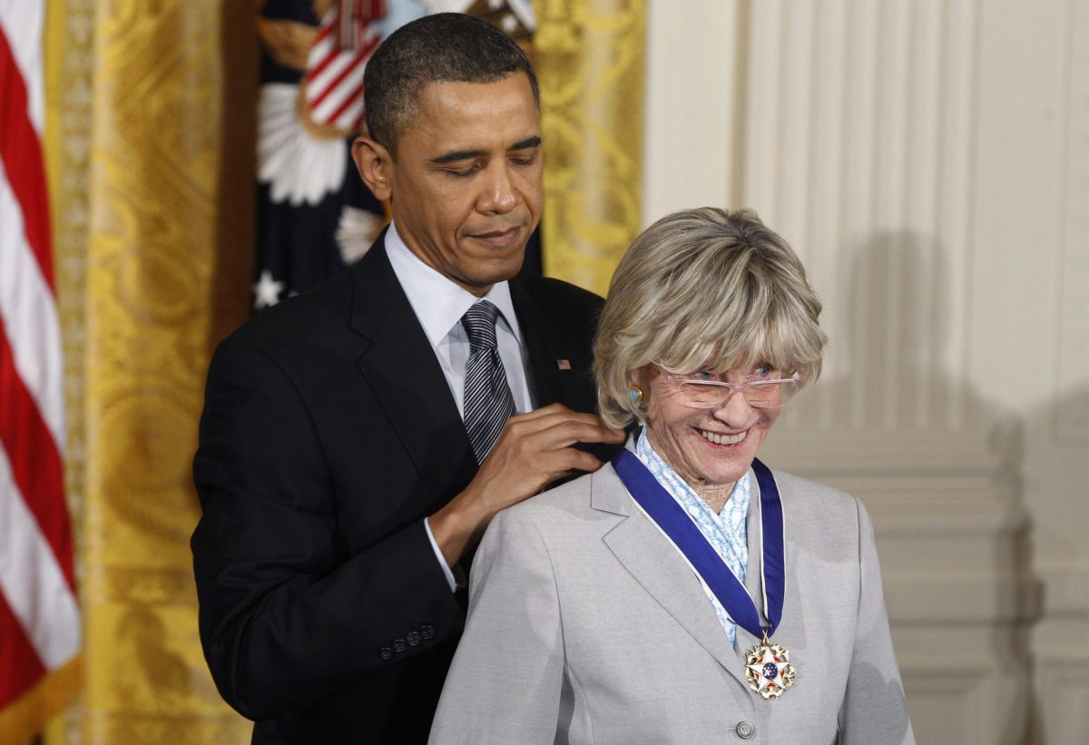 U.S. President Obama awards Medal of Freedom recipient Smith during ceremony at White House in Washington
