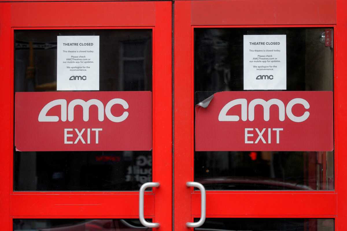 FILE PHOTO:  Closed signs are seen on an AMC Theatre during the outbreak of the coronavirus disease (COVID-19), in New York