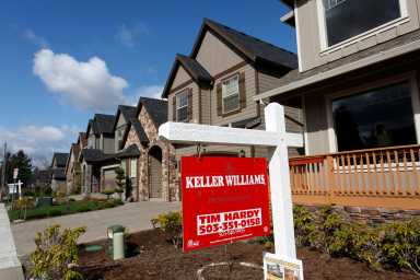 Homes are seen for sale in the northwest area of Portland