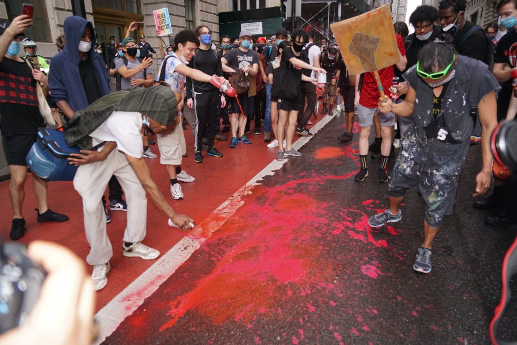Protesters march towards Wall Street for another day of speaking out against police brutality 9