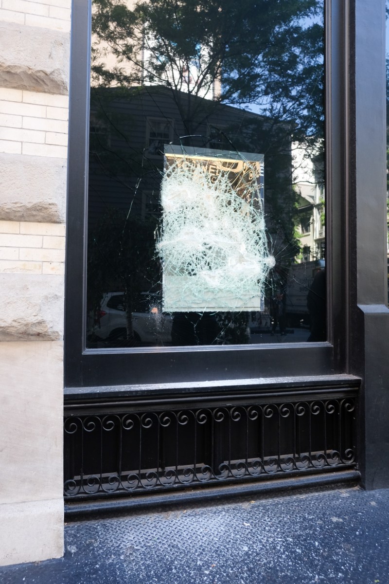 Broken windows at Chanel, SoHo