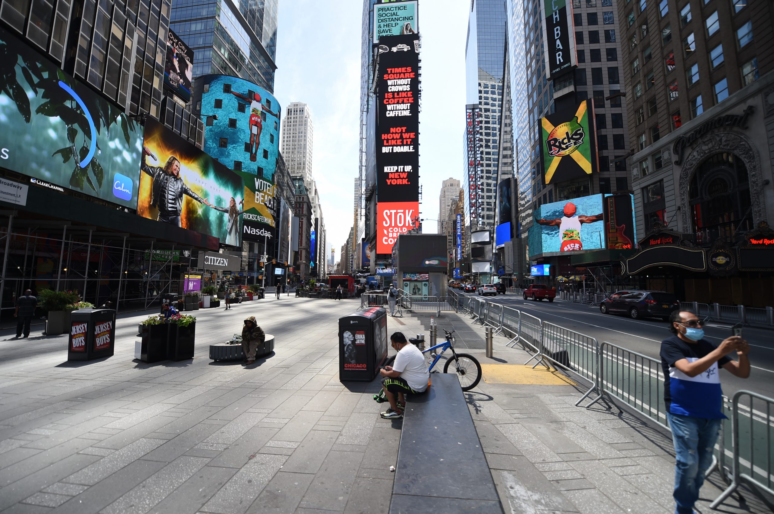 Times Square Remains A Ghost Town After Phase 1 Of Reopening In New
