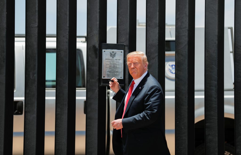 U.S. President Trump visits the U.S.-Mexico border in San Luis, Arizona