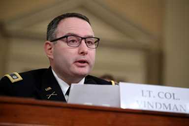 Williams and Vindman testify at House Intelligence Committee hearing on Trump impeachment inquiry on Capitol Hill in Washington