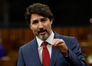 FILE PHOTO: Canada’s Prime Minister Justin Trudeau speaks during a sitting of the COVID committee in Ottawa