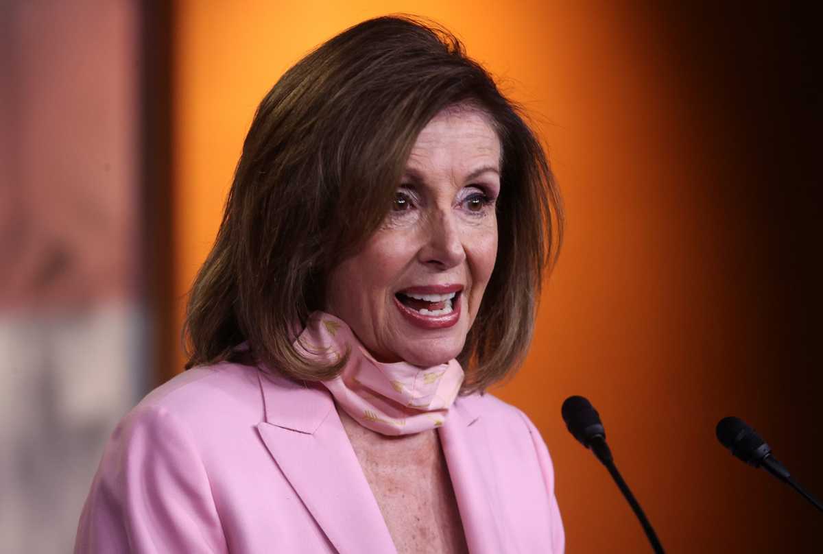 House Speaker Nancy Pelosi holds her weekly news conference with Capitol Hill reporters  in Washington