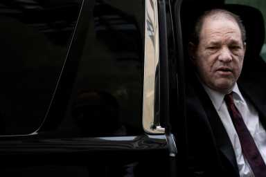 FILE PHOTO: Film producer Harvey Weinstein arrives at New York Criminal Court for his sexual assault trial in the Manhattan borough of New York City