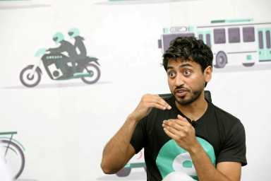 FILE PHOTO: Fahim Saleh, Co-founder/CEO of Gokada explains his company’s operation during an interview with Reuters in Lago