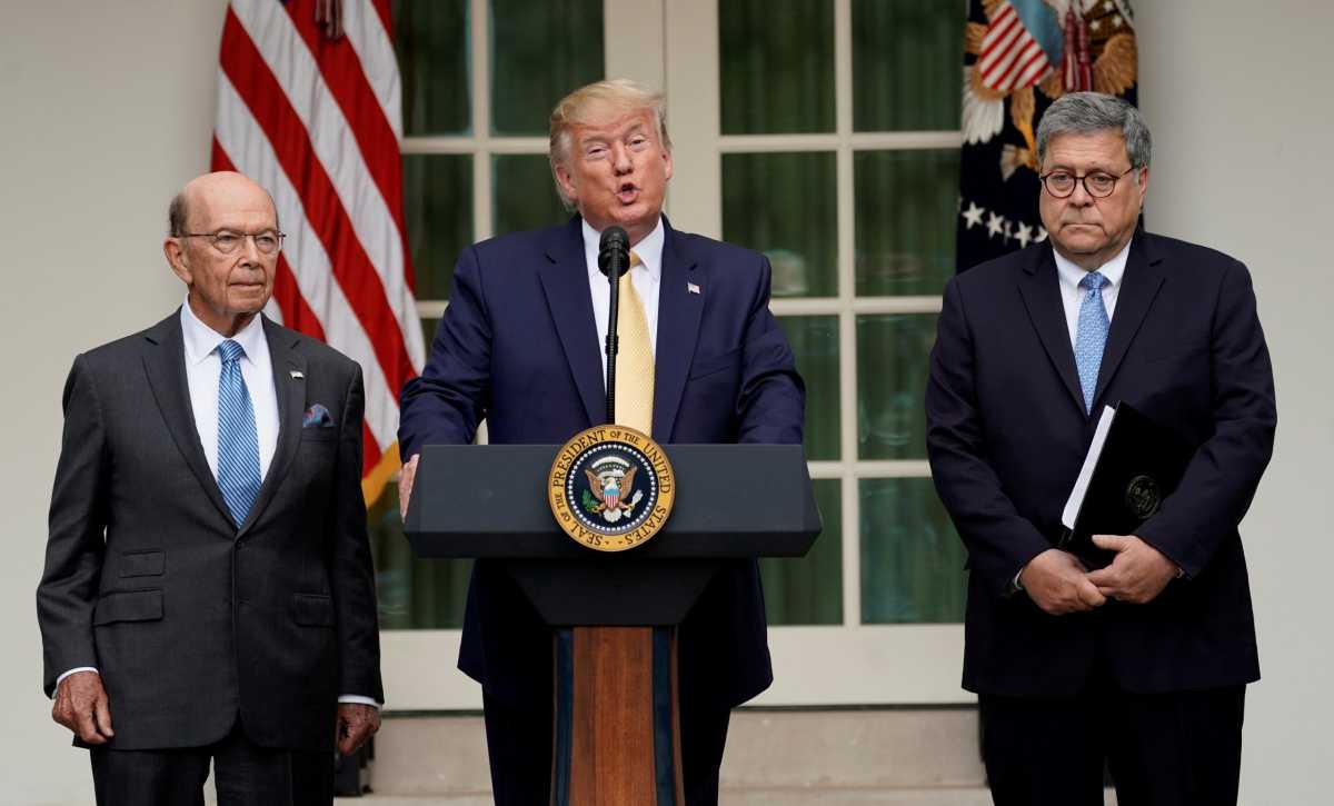 FILE PHOTO: U.S. President Trump announces administration efforts to gain citizenship data during 2020 census at the White House in Washington