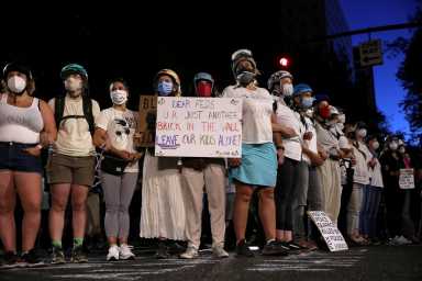 Protest against racial inequality in Portland