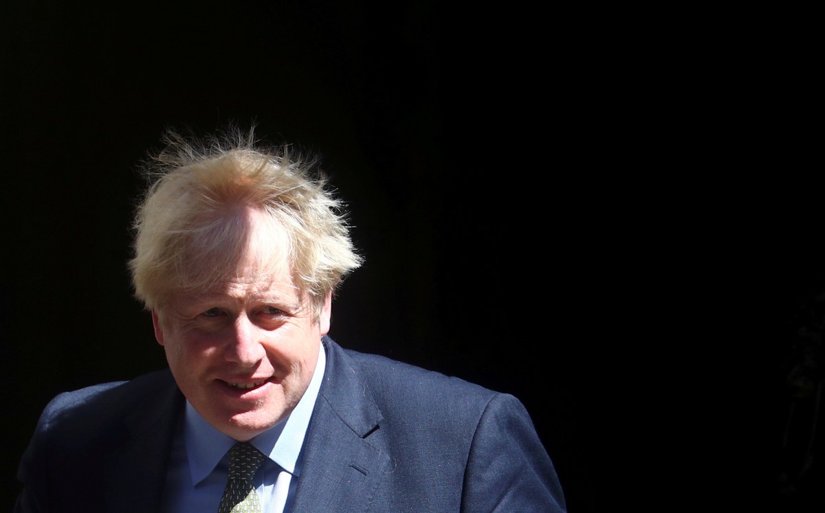 FILE PHOTO: Britain’s Prime Minister Boris Johnson at Downing Street in London