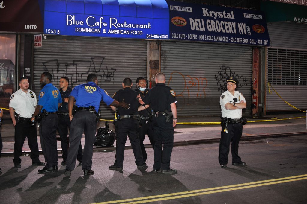 Two men were shot at 1563 Fulton Street. Photo by Lloyd Mitchell