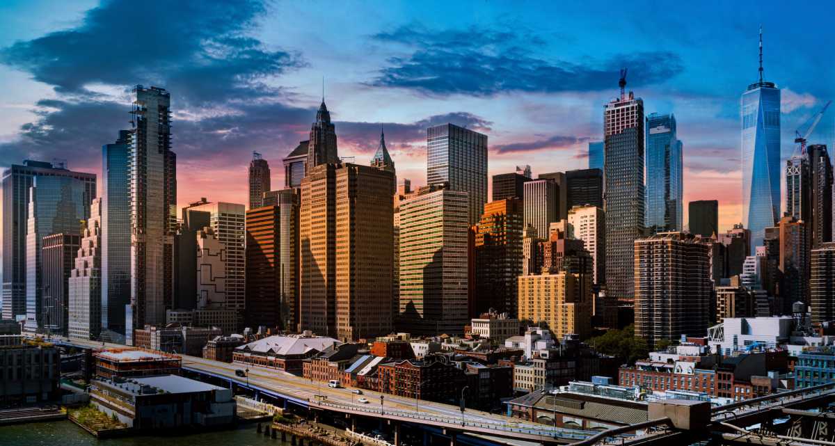 New York at sunset