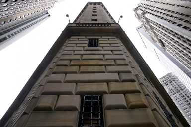 The Federal Reserve Bank of New York is pictured in the Manhattan borough of New York City