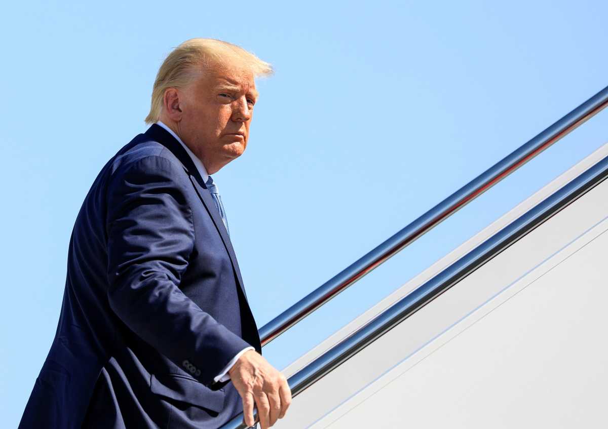 U.S. President Trump departs Washington for travel to Iowa and Arizona at Joint Base Andrews in Maryland