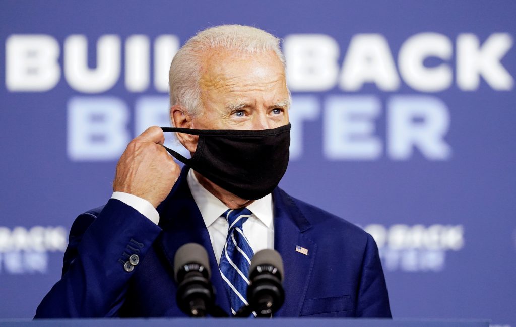 FILE PHOTO: Democratic U.S. presidential candidate Biden unveils coronavirus recovery plan at campaign event in New Castle, Delaware
