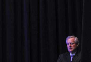 White House Chief of Staff Meadows attends Trump address to 2020 Council for National Policy meeting in Arlington, Virginia