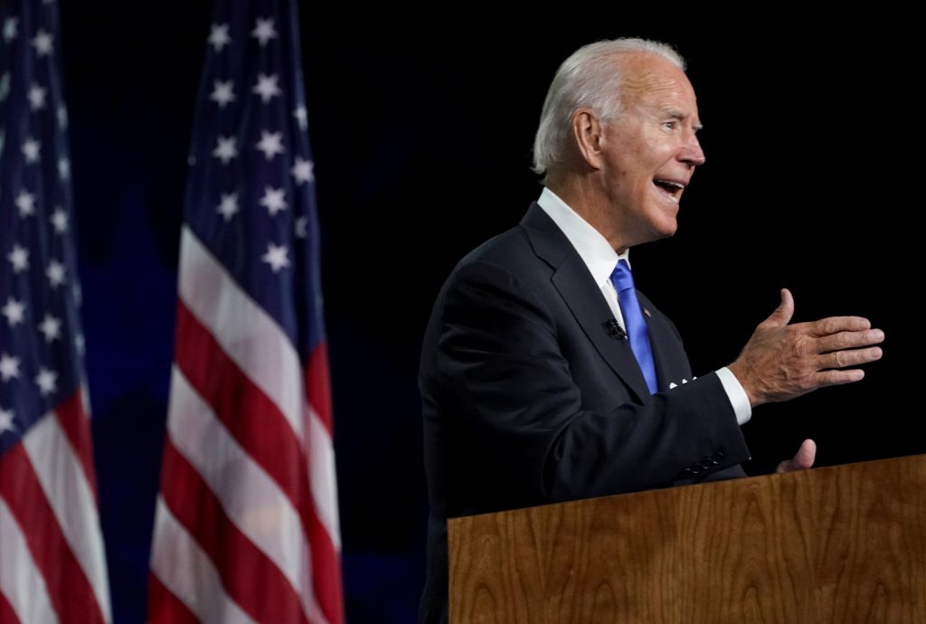FILE PHOTO: Former U.S. Vice President Joe Biden accepts the 2020 Democratic presidential nomination