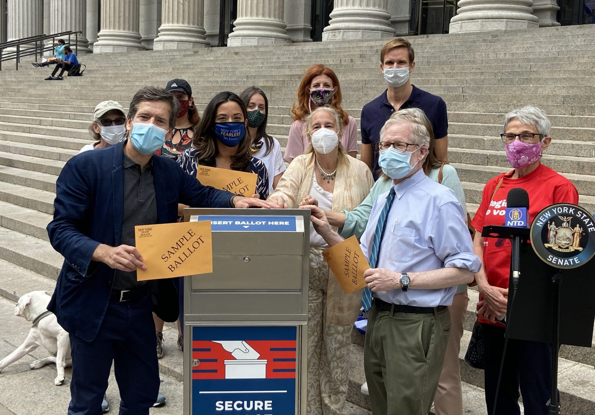 Manhattan elected officials push for ballot drop boxes across New York