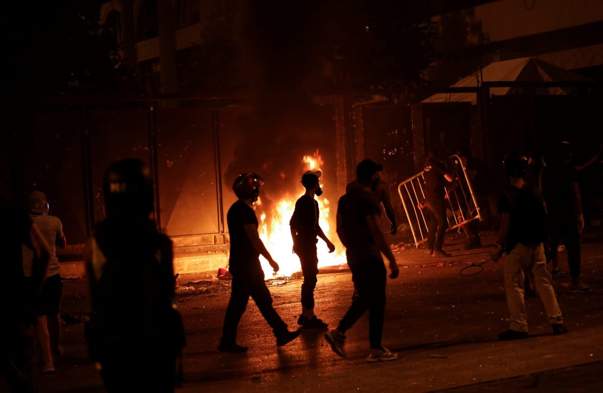 Protest following Tuesday’s blast, in Beirut