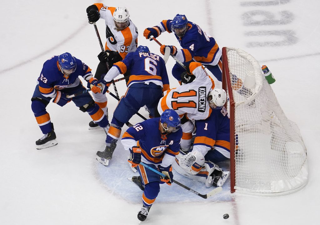 NHL: Stanley Cup Playoffs-Philadelphia Flyers at New York Islanders