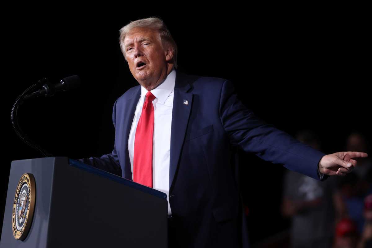 U.S. President Trump holds a campaign rally at Smith Reynolds Regional Airport in Winston-Salem, North Carolina