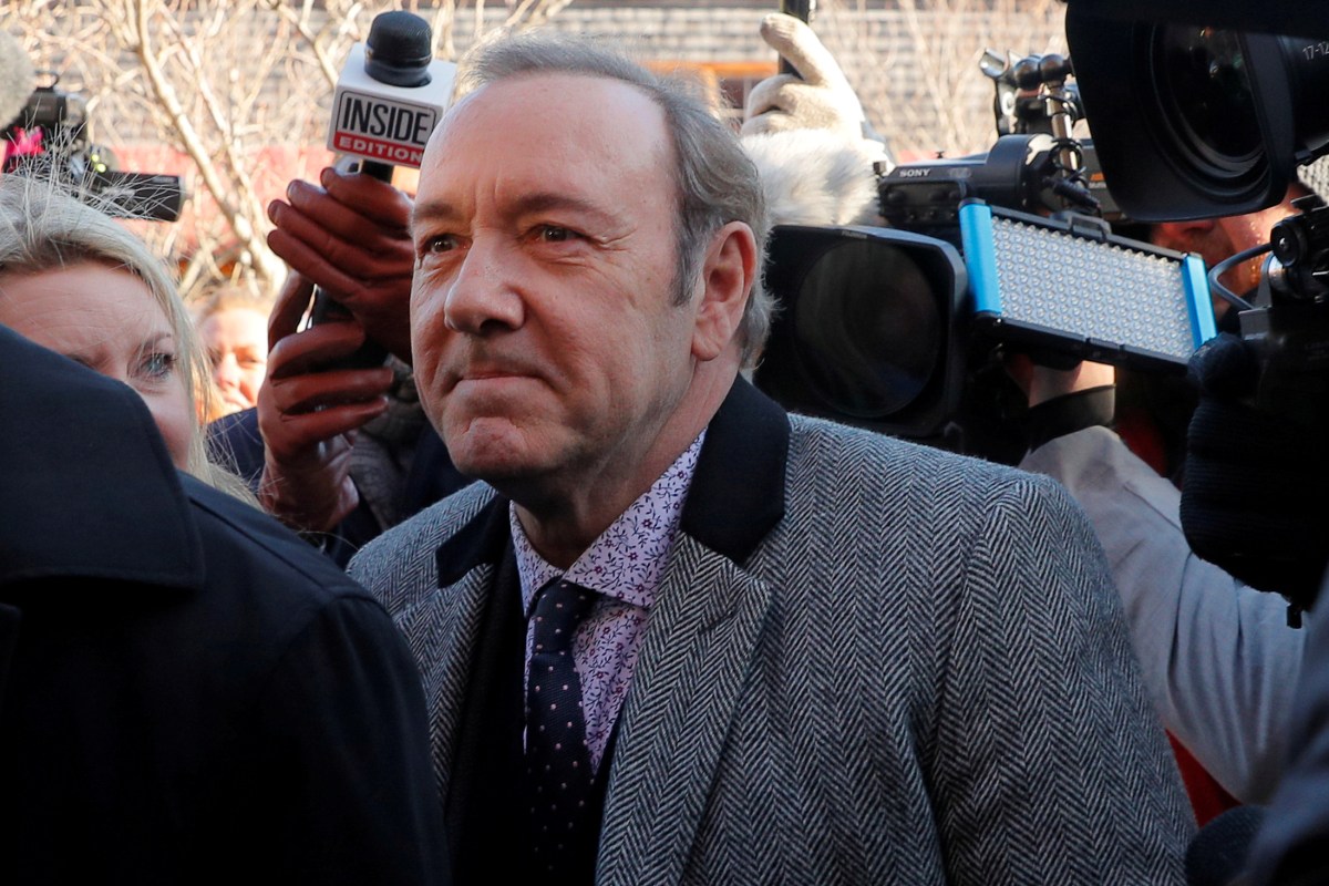 FILE PHOTO: Actor Kevin Spacey arrives to face a sexual assault charge at Nantucket District Court in Nantucket