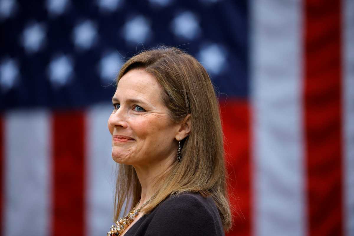 FILE PHOTO: U.S President Donald Trump holds an event to announce his nominee of U.S. Court of Appeals for the Seventh Circuit Judge Amy Coney Barrett to fill the Supreme Court seat