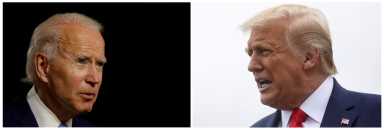 FILE PHOTO: A combination photo shows democratic presidential candidate and former Vice President Joe Biden and U.S. President Donald Trump