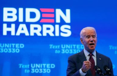 FILE PHOTO: U.S. Democratic presidential candidate and former Vice President Joe Biden delivers speech on Supreme Court in Wilmington