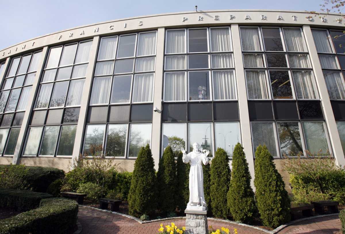 A view of St. Francis Preparatory School in the Queens