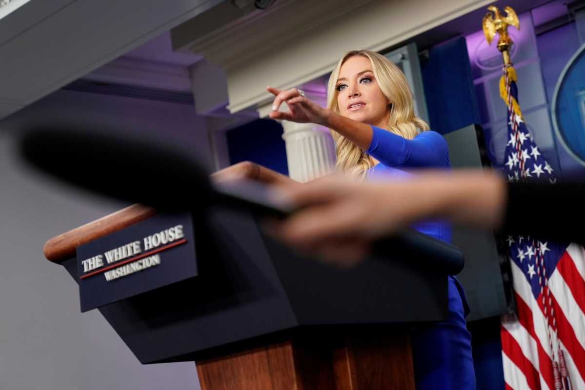White House Press Secretary McEnany speaks at the White House in Washington