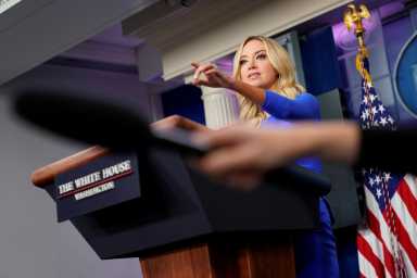 White House Press Secretary McEnany speaks at the White House in Washington